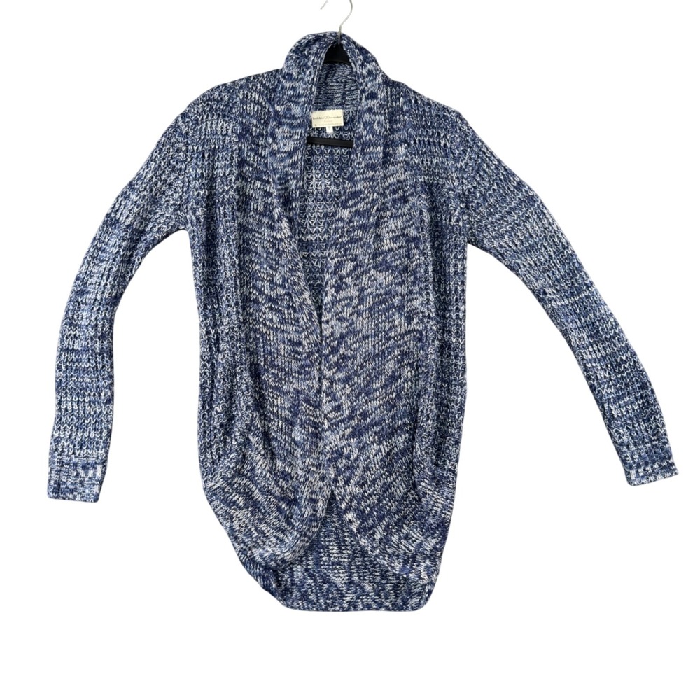 Bobbie Brooks Marled Blue Open Front Cardigan Cozy Soft Cottagecore Small